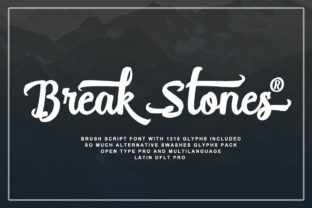 Break Stones: A Playful Script Font for Digital Design